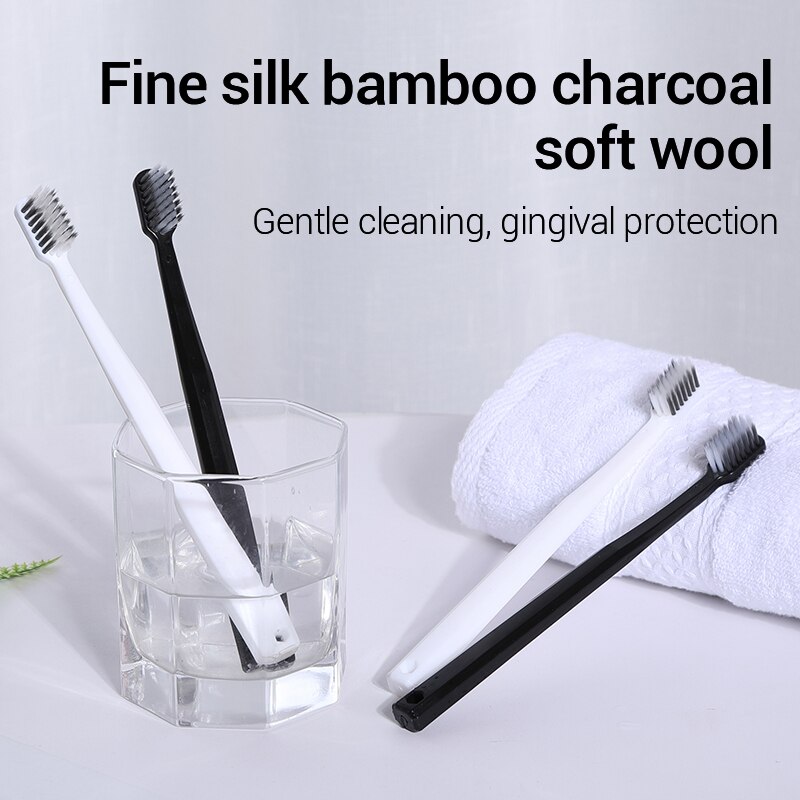 10PC Bamboo Charcoal Brush Sil - огляд і ціна Bamboo Toothbrush Set