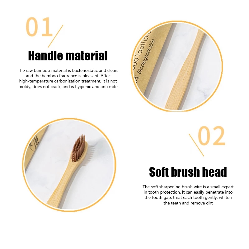 Bamboo Toothbrushes 100Pcs Eco - огляд і ціна Bamboo Toothbrush Set