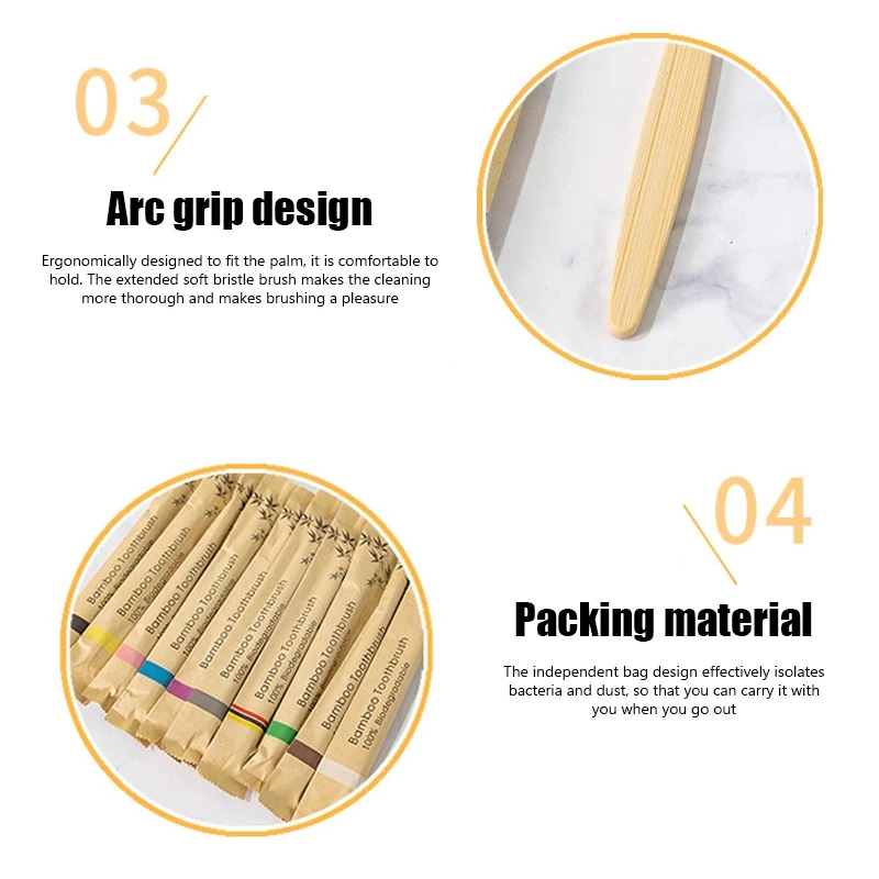 Bamboo Toothbrushes 100Pcs Eco - огляд і ціна Bamboo Toothbrush Set