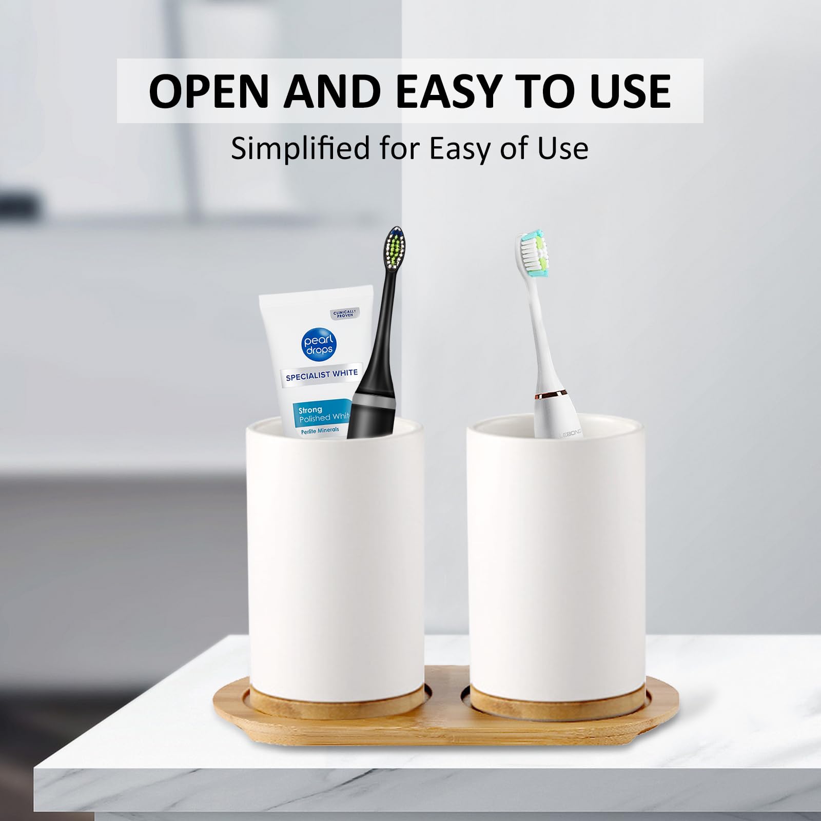 Ceramic Bathroom Set Fine Cera - огляд і ціна Bamboo Toothbrush Set